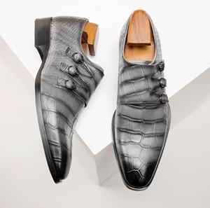 Chaussures habillées montantes Oxford en cuir véritable personnalisées, à plateforme, avec embout en acier et coussin d'air, à enfiler, pour hommes, idéales pour mariage, bureau et carrière - Product Image 6