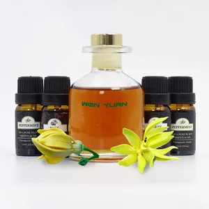 Olio essenziale di Ylang-ylang privato con etichetta oli aromatici aromatici terapia aromatica materia prima che migliora l'umore per il massaggio del corpo per la cura della pelle