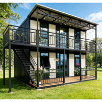 Maison mobile pliable à double aile extensible sur roues - Conteneur habitable portable pour villa, hôtel et bureau à domicile