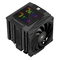 Refroidisseur d'air pour processeur Thermalright Royal Knight 120 numérique BLANC/NOIR, double tour avec écran LCD numérique, 6 caloducs, compatible LGA1851