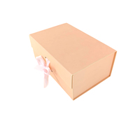 Hot Sale Flap Ribbon Closure Große benutzer definierte magnetische Präsentation Faltbare Boxen Pink Paper Folding Geschenk box mit Magnet deckel