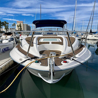 Tapis de pont avant pour bateau Bayliner 245 SB 2003, en mousse EVA imitation teck, style SeaDek MarineMat Gatorstep, auto-adhésif