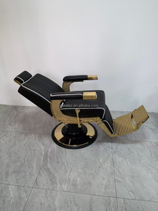 Silla <span class=keywords><strong>de</strong></span> barbero retro <span class=keywords><strong>de</strong></span> metal <span class=keywords><strong>para</strong></span> <span class=keywords><strong>hombre</strong></span>, silla reclinable <span class=keywords><strong>para</strong></span> salón, peluquería, tienda <span class=keywords><strong>de</strong></span> belleza pesada - Product Image 2