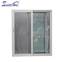 Puerta corredera de color marco blanco de aluminio estándar australiano doble acristalamiento con mosquitera de seguridad al mejor precio