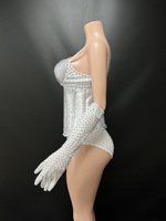 Novance Y5761 Nouvelle Collection Robes de Danse Samba Blanches en Strass pour Spectacles Scéniques et Soirées Sexy pour Femmes