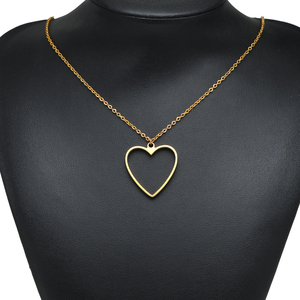 18k Vergoldete Edelstahl-Anhänger mit Hohlem Herz-, Quadrat-, Oval- und Rechteck-Design für Schmuckherstellung - Product Image 6
