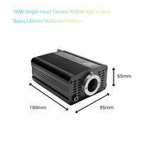 Plafonniers à fibres optiques LED RGBW 16W 12V personnalisés en gros avec panneaux étoiles scintillantes, contrôle par télécommande et application, capteur sonore