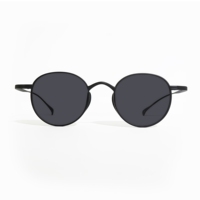 Lunettes de soleil rétro vintage haut de gamme en titane, forme ronde, 100% titane, verres polarisés UV400, lunettes de soleil pour hommes, unisexe