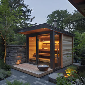 مصنع مخصص ساونا الأرز الأحمر وغرفة الاستحمام للحديقة - Product Image 4