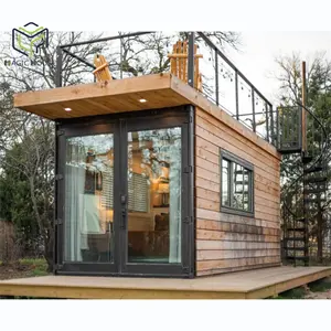 Magic House tragbares Haus 40ft Versand behälter modifiziertes Container haus mit Terrasse und Treppe