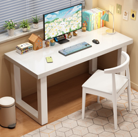 Bureau d'ordinateur en bois massif avec pieds épais, table PC pour bureau à domicile, bureau d'étude et d'écriture, vente en gros pour chambre et appartement