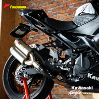 Système d'échappement de course à double sortie pour Kawasaki Ninja 400, silencieux rectangulaire en fibre de carbone, prix de gros usine Forsound