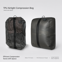 Sacs de compression sous vide en TPU mat, étanches IP68, hermétiques avec fermeture éclair, 22L, gain de place pour voyage, maison, bagages, vente en gros