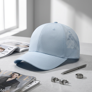 Luxuriöse Schnelltrocknende Wasserdichte Mesh-Baseballkappe Strukturierte Hochkrone für Herren Damen Individuelles Stickerei-Logo 100% Polyester <span class=keywords><strong>Gold</strong></span> - Product Image 1