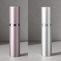 Flacon pulvérisateur de parfum portable en aluminium de haute qualité, mini, rechargeable, 5 ml, avec pompe atomiseur