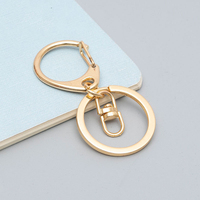 Mousqueton plat en métal en forme de D, crochet pivotant DIY, boucle à ressort, clip porte-clés, accessoire de quincaillerie pour suspension de bijoux