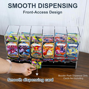 Dispensador de Sobres de Cartas Coleccionables Pokémon, 6 Ranuras, Transparente, Acrílico, Protección UV, Base Negra - Product Image 2
