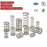 Ressorts de compression en acier inoxydable personnalisés, ressorts hélicoïdaux 304 pour machines industrielles, service OEM