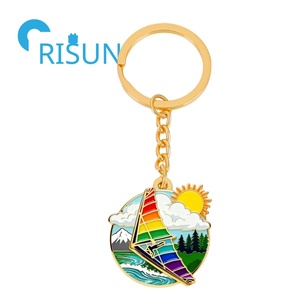 Porte-clés parachute parachutiste en métal, extérieur, émaillé, pour le parapente, logo personnalisé Llavero Porte-clés en émail pour le deltaplane - Product Image 2