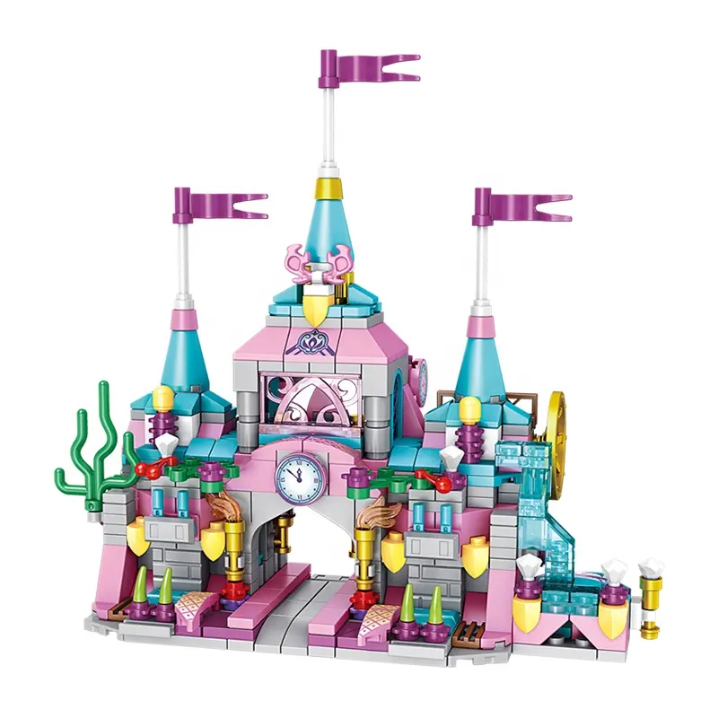 Panlos personnalisé 12 en 1 château magique modèle princesse palais cadeau de noël 2023 MOC château bricolage blocs de construction jouets pour enfants filles