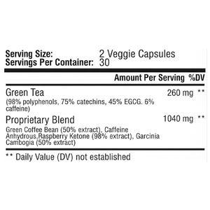 Capsule dimagranti a base di estratto di tè verde OEM, integratore erboristico per bruciare il grasso addominale e supporto chetogenico quotidiano. - Product Image 2