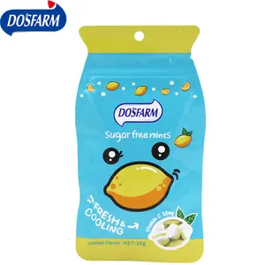 Sacchetto imballaggio al gusto di limone senza zucchero Vitmain C raffreddamento fresco doppio colore Best Breath Mints Candy