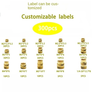 น็อตเกลียวทองเหลืองคู่แบบหมุนข้ามพรมแดน300ชิ้นน็อตเกลียวตาบอดยึดแบบเกลียวอุปกรณ์กระจายความร้อน - Product Image 5