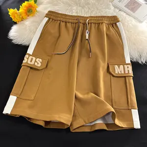 Wholesale Original Plain colour cargo shorts Custom quality fashionable painting Blank Graphic cotton Jogger men's cargo shorts