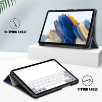 Casing Pelindung Smart Cover Tipis Lipat Tiga dengan Penyangga Keras untuk Samsung Galaxy Tab A9 8.7 X110 X115