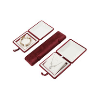 Boîte cadeau de luxe carrée moderne personnalisée en plastique pour la Saint-Valentin, avec fermeture à pression, pour bracelet, pendentif perle, collier, bague