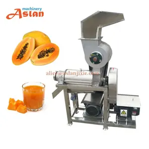 papaya melon crusher juicer machine/ mango screw type crushing juicing machine/304 stainless steel fruit juice extracting juicer