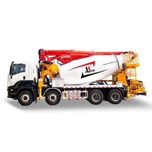 Camion malaxeur de chantier JIUHE avec pompe à béton intégrée Camion malaxeur avec pompe à béton - Product Image 1