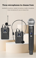Microphone sans fil professionnel 4 canaux, micro-cravate, micro-casque pour scène, studio et événements