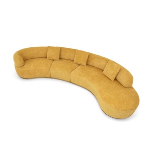 Cojines minimalistas italianos de 6 piezas Sofá modular Seccional de tela suave grande Vestíbulo Hotel seccional - Product Image 3