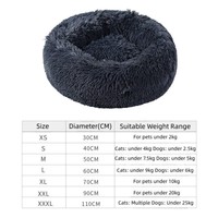Camas para Mascotas Grandes, Lujosas, Sólidas, Modernas, con Cojín, Gris Oscuro, Felpa Larga, para Interiores, Lavables, Relajantes, Divertidas, Suaves y Esponjosas