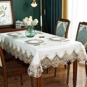 Nappe en cuir Pvc résistant à l'huile nappe de décoration anti-taches nappe en <span class=keywords><strong>toile</strong></span> <span class=keywords><strong>cirée</strong></span> ronde facile d'entretien imperméable tissé imprimé - Product Image 2