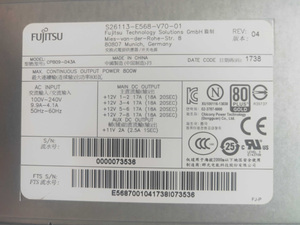 Originele Voor <span class=keywords><strong>Fujitsu</strong></span> Voeding S26113-E568-V70-01 CPB09-043A 800W Psu - Product Image 3