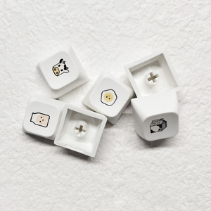 En gros personnalisé minimaliste blanc PBT Keycaps clavier de jeu original Keycaps clavier personnalisé <span class=keywords><strong>arabe</strong></span> Keycaps Personalizadas - Product Image 2