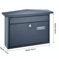 Boîtes aux lettres murales en acier thermolaqué imperméable pour extérieur, avec serrure à clé, pour usage commercial, pour les boutiques de commerce électronique