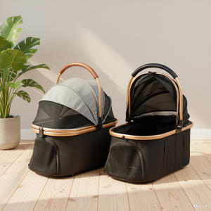 बिल्लियों और कुत्तों के लिए भंडारण टोकरी के साथ 2026 हल्का फोल्डेबल जॉगिंग स्टलर - Product Image 5