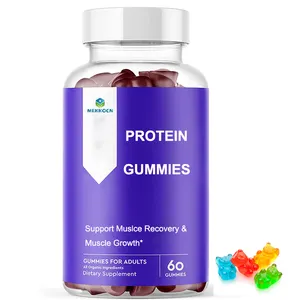 Gummies di proteine vegane naturali proteine organiche integratori di proteine in polvere di nutrizione gommosa supportano la crescita muscolare