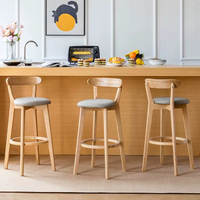 Mobilier de restaurant moderne dossier en bois comptoir de pub en métal tabouret de bar chaises haute cuisine tabouret de bar