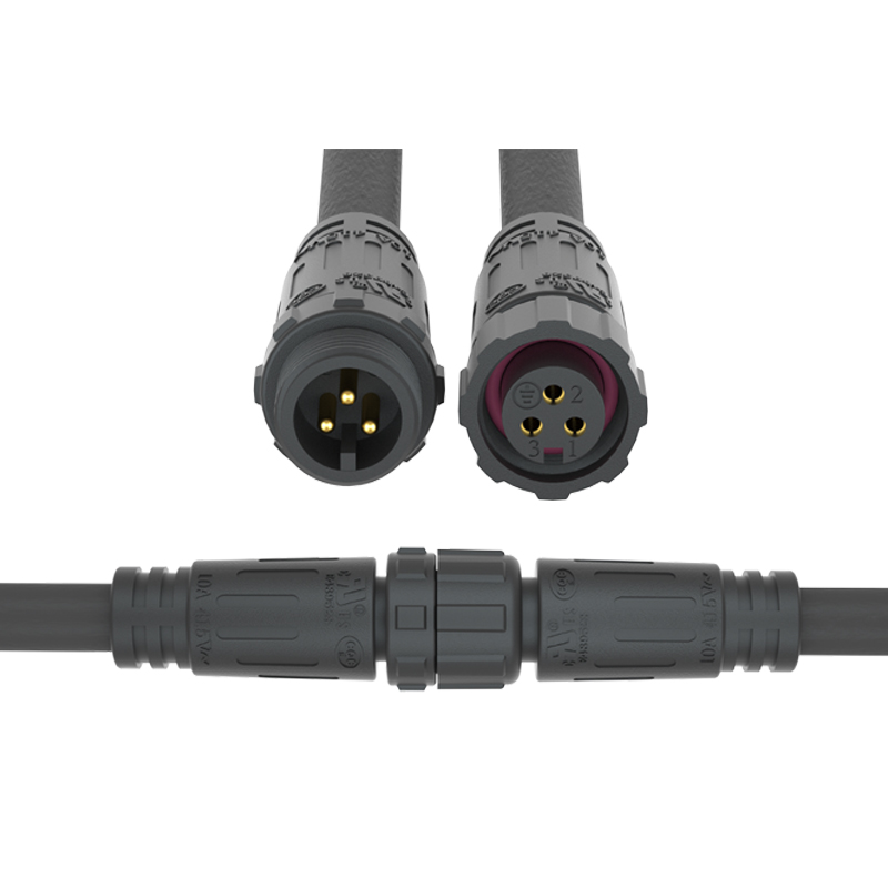 Наружный кабель AOHUA M12 SJOW 18AWG, водонепроницаемый 2-контактный разъем питания «мама»