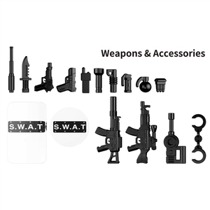 WOMA TOYS C0547 ขายส่ง รถตำรวจ SWAT เมืองจำลอง 1 ใน 6 แปลงร่างเป็นเครื่องบิน ชุดตัวต่อบล็อก - Product Image 4