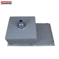 SANIPRO wastafel dapur Stainless Steel, mangkuk tunggal Ukuran Apartemen SS304, wastafel dapur Stainless Steel dengan papan pengering