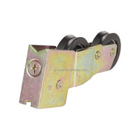 Roulettes double en acier au design moderne Cowell NA002, cadre en acier zingué, roue en nylon de 4 mm d'épaisseur, faible bruit, utilisation extérieure, 2 roulettes pour porte