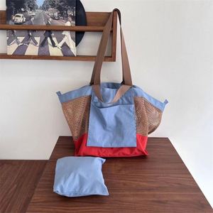 Sac fourre-tout personnalisé grande capacité 2026, sac de shopping tendance avec poignée, sac de plage en gros avec logo imprimé - Product Image 2