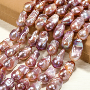 Perlas Barrocas Naturales de Agua Dulce al por Mayor, Materiales para Joyería Hechos a Mano, Cuentas de Cola de Pescado Blancas y Rosas de Forma Irregular - Product Image 1