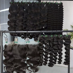 Paquetes de Cabello Humano Remy Indio Virgen con Ondas Naturales, Extensiones para Trenzas, Cutícula Alineada, Precio de Fábrica - Product Image 1