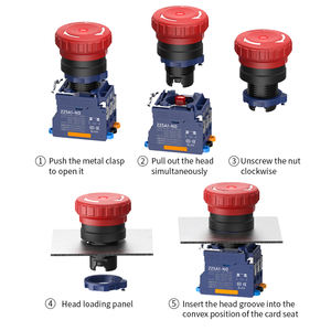 LANBOOSA1-M2 interruttore di arresto di emergenza da 22mm-testa a fungo, IP65, spegnimento delle attrezzature industriali - Product Image 5